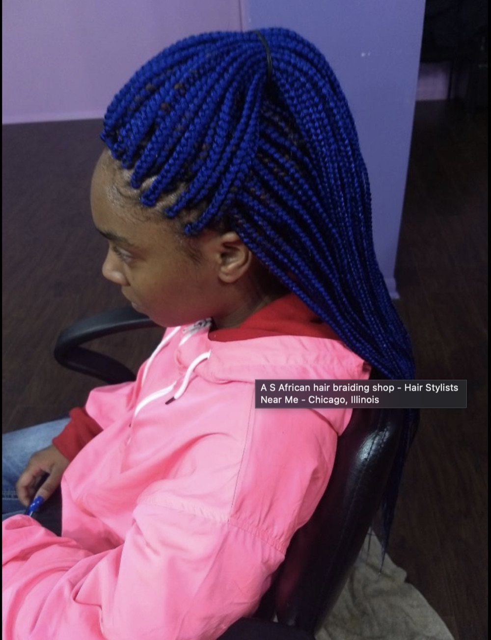 Blue feed-in braids